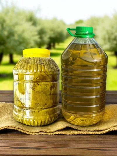 Zeytinyağı 5 lt + Salamura Yaprak 5'lik Bidon