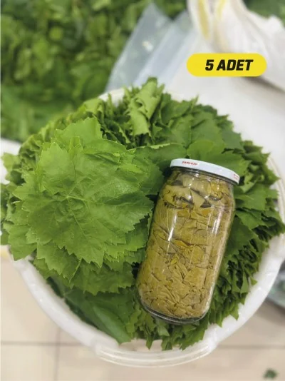 Kuru Basım Asma Yaprak 5x1'lik Kavanoz